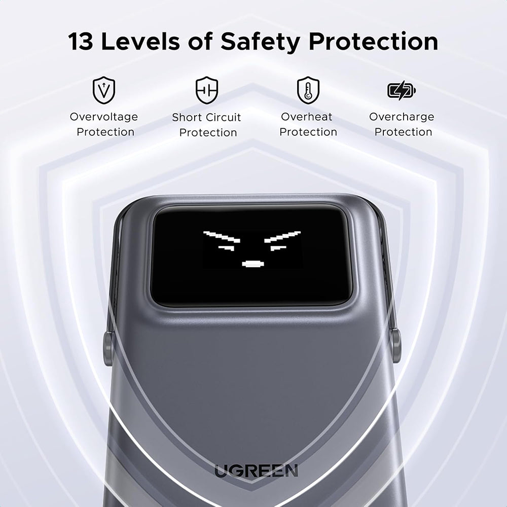 Εξωτερική Μπαταρία Wireless UGREEN PB764 Uno, 10000mAh, 20W, PD + FQI, 1 x QI - 1 x USB-C, Γκρι
