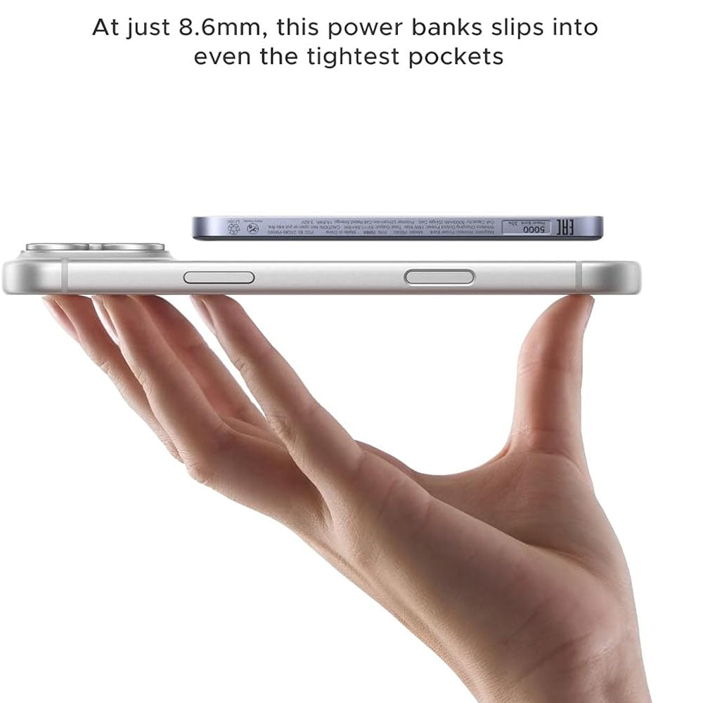 Εξωτερική Ασύρματη Μπαταρία UGREEN PB580 (75984B), 5000mAh, 15W, PD + FQI, 1 x QI - 1 x USB-C, Γκρι