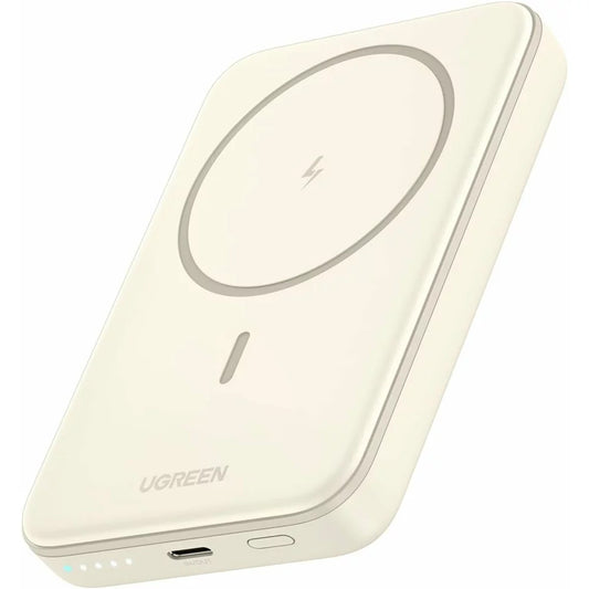 Ασύρματη εξωτερική μπαταρία UGREEN PB561, 10000mAh, 20W, PD + FQI, 1 x QI - 1 x USB-C, Μπεζ