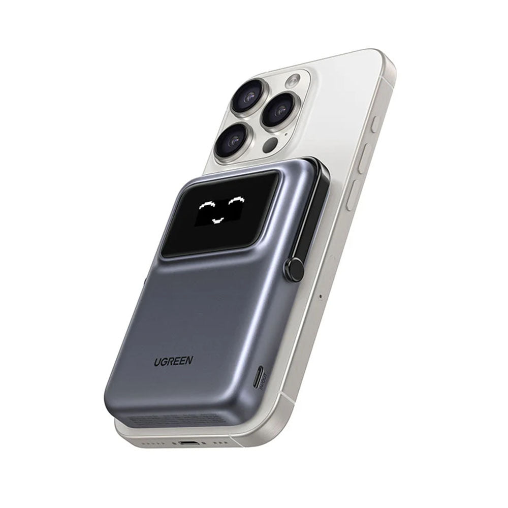 Εξωτερική Μπαταρία Wireless UGREEN PB764 Uno, 10000mAh, 20W, PD + FQI, 1 x QI - 1 x USB-C, Γκρι