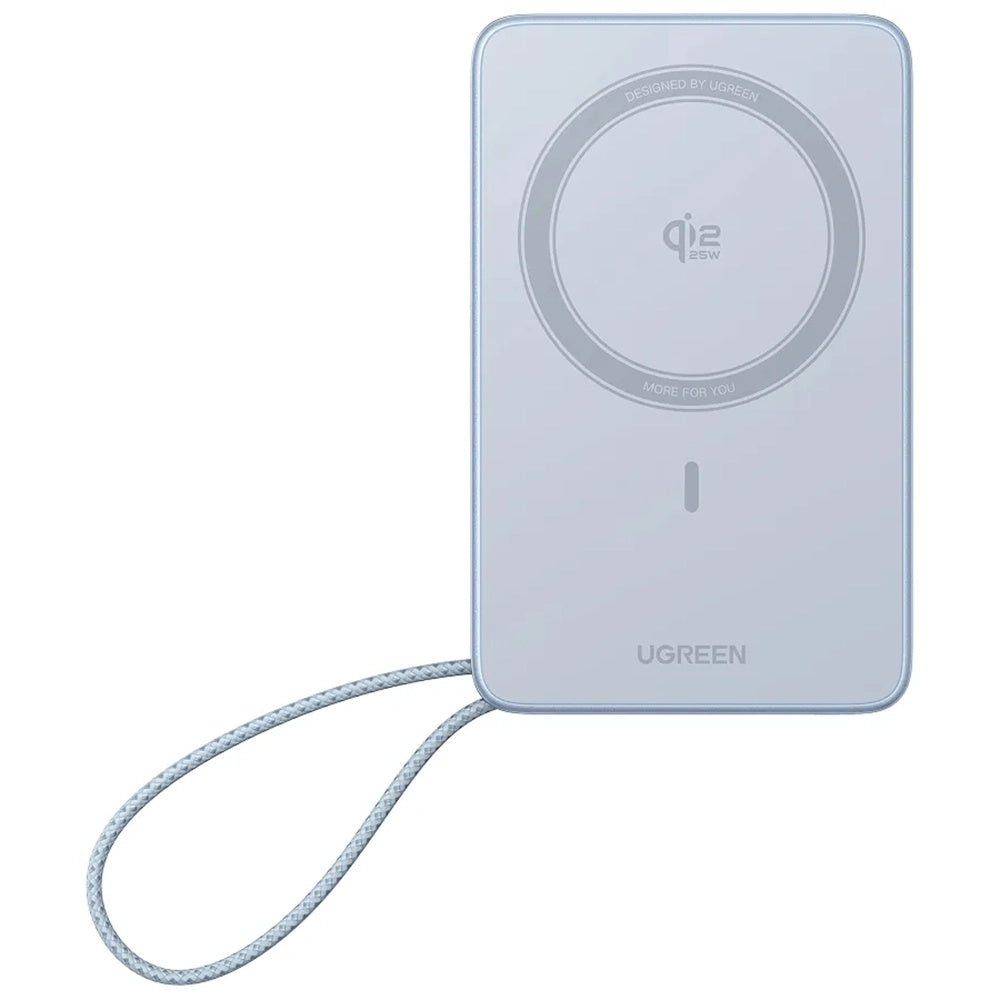 Εξωτερική Ασύρματη Μπαταρία UGREEN MagFlow PB773 (65958B), 10000mAh, 25W, PD + FQI, 1 x QI - 2 x USB-C, Μπλε