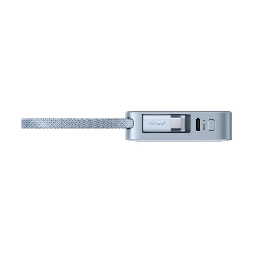 Εξωτερική Ασύρματη Μπαταρία UGREEN MagFlow PB773 (65958B), 10000mAh, 25W, PD + FQI, 1 x QI - 2 x USB-C, Μπλε