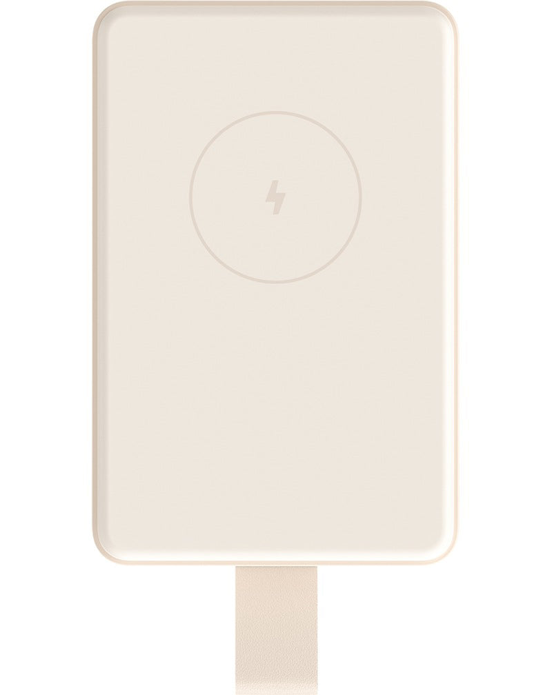Εξωτερική Ασύρματη Μπαταρία Xiaomi Mi Magnetic, 6000mAh, 15W, PD + FQI, 1 x QI - 1 x USB-C, Μπεζ BHR9074GL