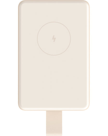 Εξωτερική Ασύρματη Μπαταρία Xiaomi Mi Magnetic, 6000mAh, 15W, PD + FQI, 1 x QI - 1 x USB-C, Μπεζ BHR9074GL