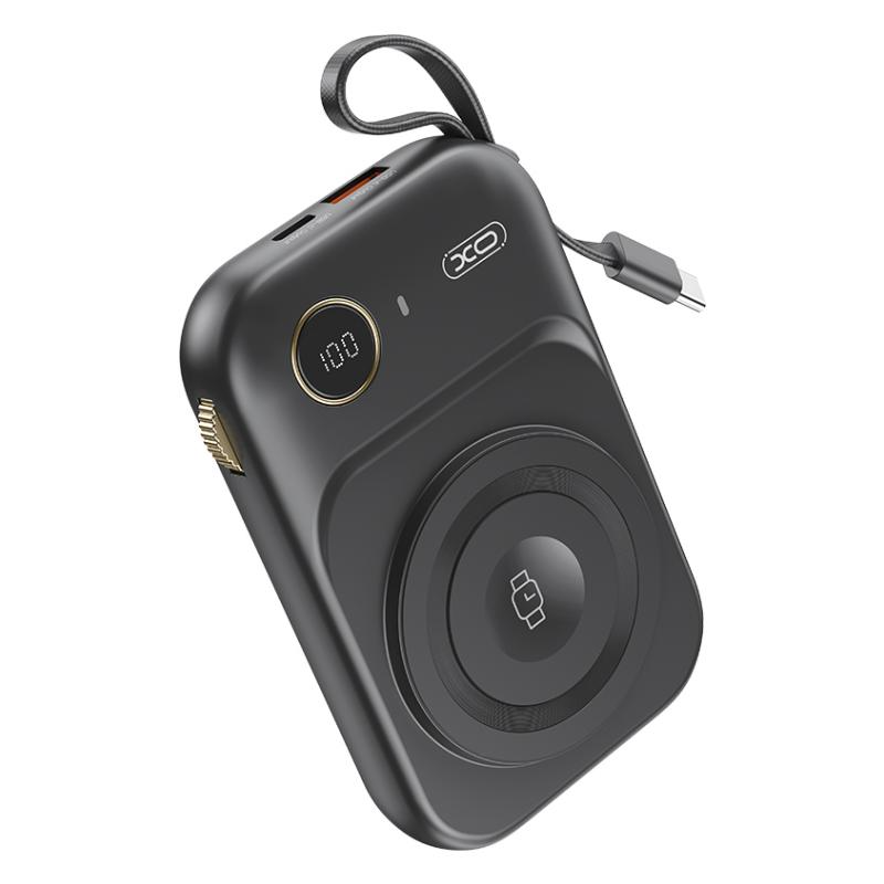 Εξωτερική Μπαταρία Wireless XO Design PR270, 10000mAh, 22.5W, QC + PD + QI, 1 x QI - 1 x USB-A - 1 x USB-C, Μαύρη