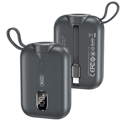 Εξωτερική Μπαταρία Wireless XO Design PR260, 10000mAh, 20W, PD + QI, 1 x QI - 2 x USB-C, Μαύρη