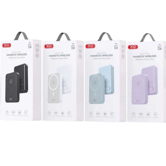 XO Design PR231 Wireless External Battery, 10000mAh, 20W, PD + FQI, 1 x QI - 1 x USB-C, White