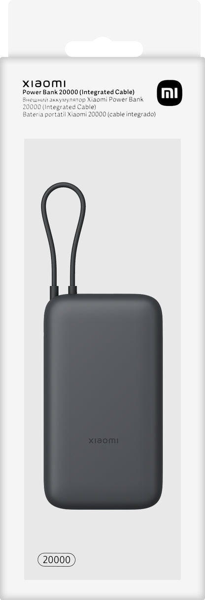 Εξωτερική Μπαταρία Xiaomi, 20000mAh, 22.5W, QC + PD, 1 x USB-A - 2 x USB-C, Γκρι BHR9740GL