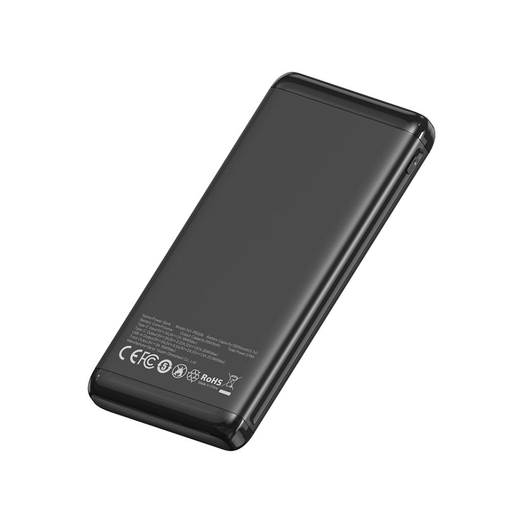 Εξωτερική Μπαταρία XO Design PB308, 10000mAh, 22.5W, QC + PD, 1 x USB-A - 1 x USB-C, Μαύρο