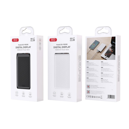 Εξωτερική Μπαταρία XO Design PB308, 10000mAh, 22.5W, QC + PD, 1 x USB-A - 1 x USB-C, Μαύρο