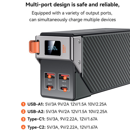 Εξωτερική Μπαταρία Yesido YP62, 30000mAh, 22.5W, QC + PD, 2 x USB-A - 2 x USB-C, Μαύρο