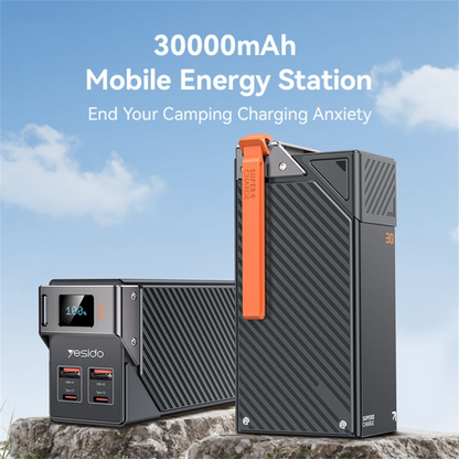 Εξωτερική Μπαταρία Yesido YP62, 30000mAh, 22.5W, QC + PD, 2 x USB-A - 2 x USB-C, Μαύρο