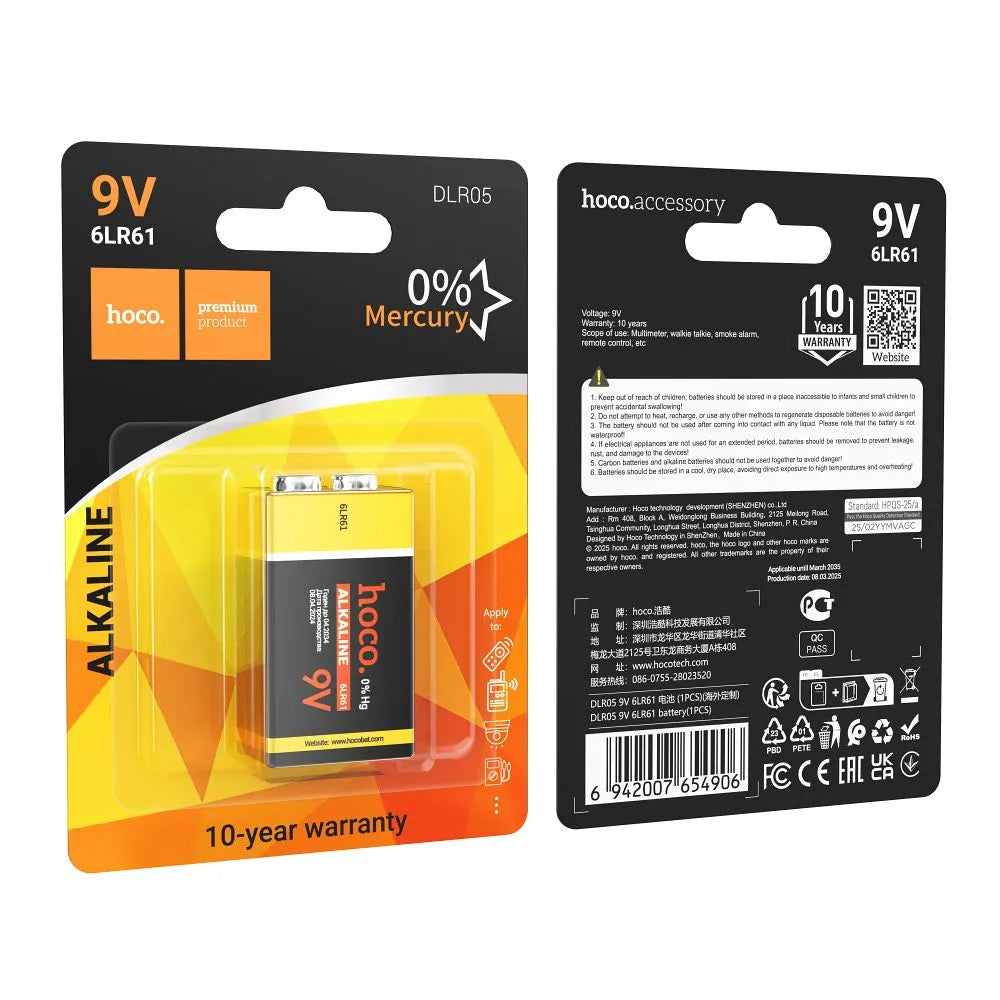 Μπαταρία HOCO DLR05, 6LR61 (9V)