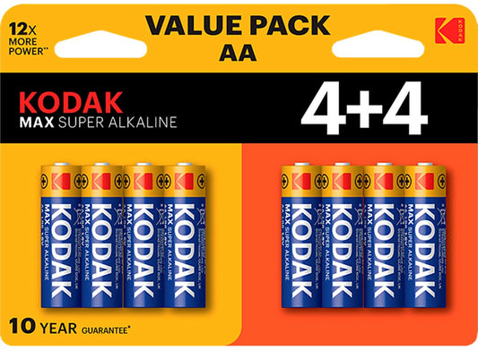 Μπαταρία Kodak Max Alkaline, AA / LR6, Σετ 8 τεμάχια EKSTD30419902P8