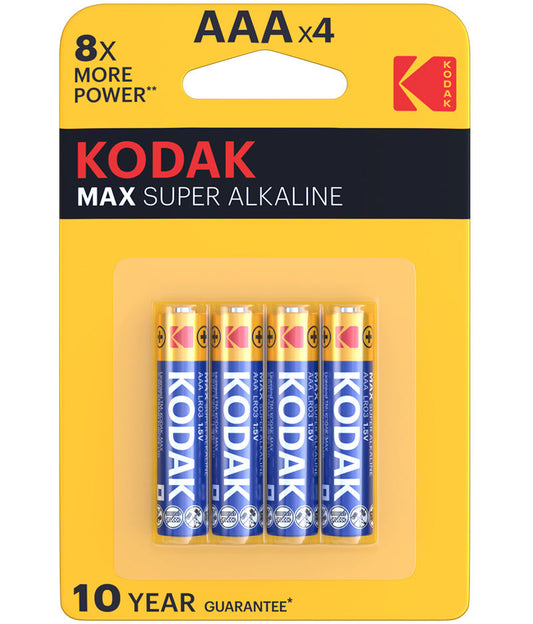 Μπαταρία Kodak Max Alkaline, AAA / LR3, Σετ 4 τεμάχια EKSTD30952812P4