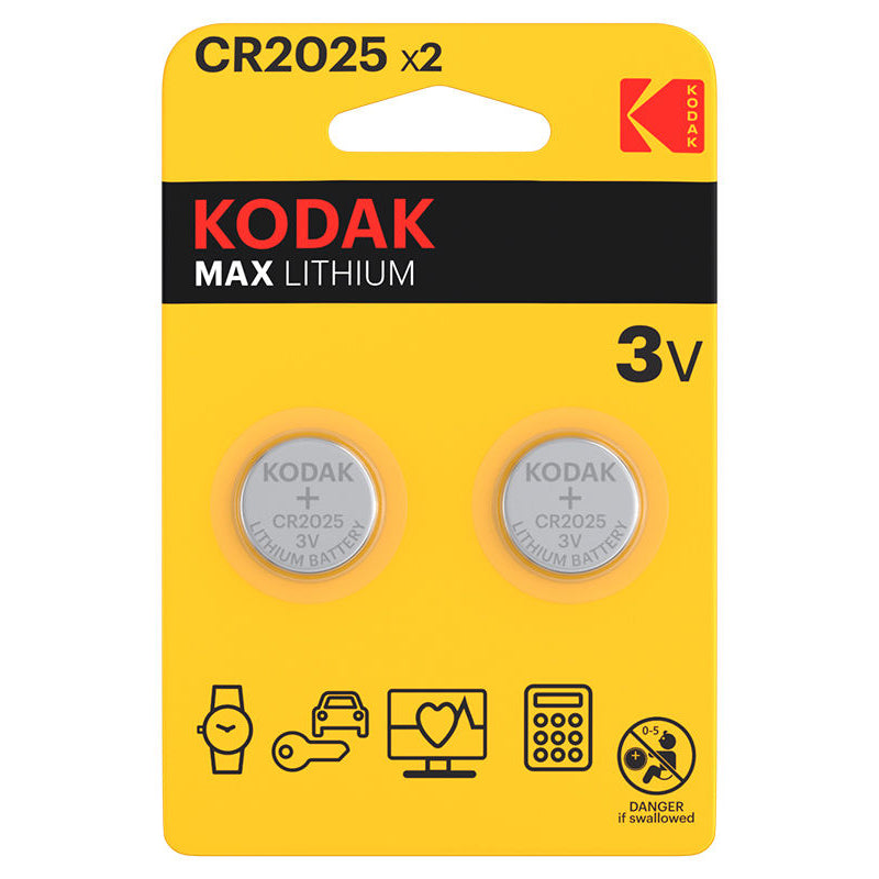 Μπαταρία Kodak Max Lithium, CR2025, Σετ 2 τεμάχια