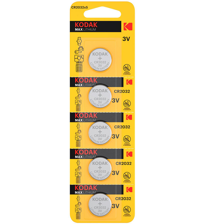 Μπαταρία Kodak Max Lithium, CR2032, Σετ 5 τεμάχια