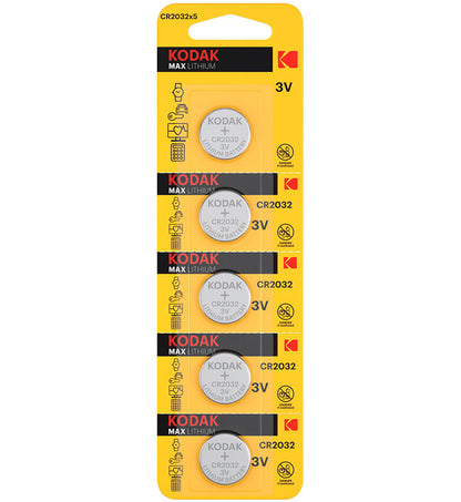Μπαταρία Kodak Max Lithium, CR2032, Σετ 5 τεμάχια