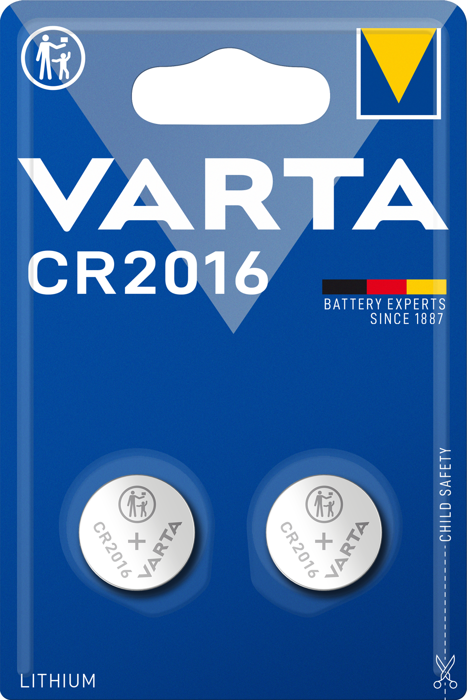 Μπαταρίες Varta, CR2016, σετ 2 τεμαχίων