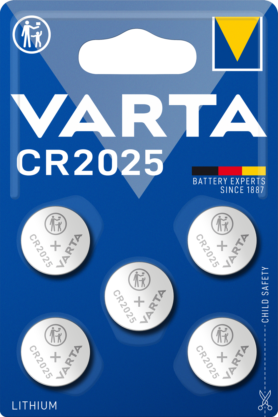 Μπαταρίες Varta, CR2025, σετ 5 τεμαχίων