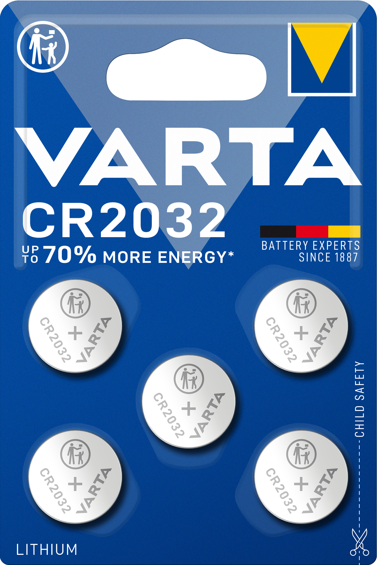 Μπαταρίες Varta, CR2032, σετ 5 τεμαχίων