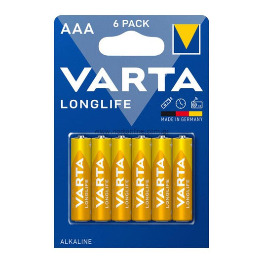 Μπαταρίες Varta Longlife 4103, AAA / LR3, σετ 6 τεμαχίων