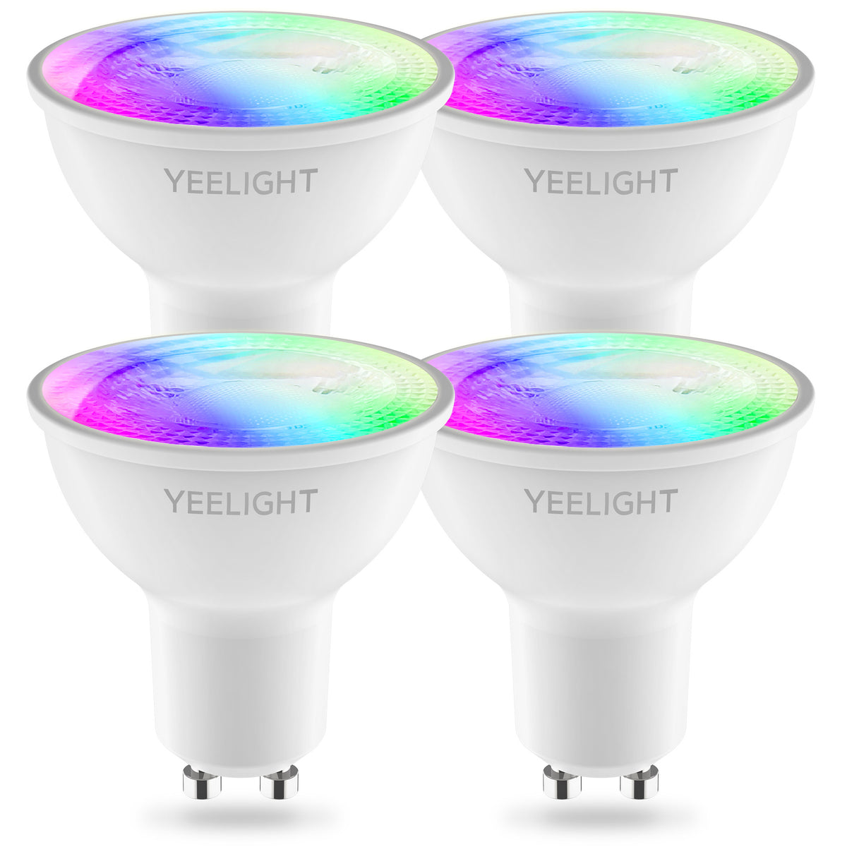 Λάμπα LED Yeelight W1, Wi-Fi, GU10, 4.5W, 2700K - 6500K, 350lm, Σετ 4 τεμάχια, Πολύχρωμη YLDP004-A