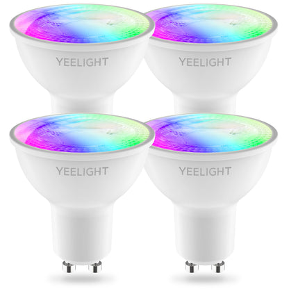 Λάμπα LED Yeelight W1, Wi-Fi, GU10, 4.5W, 2700K - 6500K, 350lm, Σετ 4 τεμάχια, Πολύχρωμη YLDP004-A
