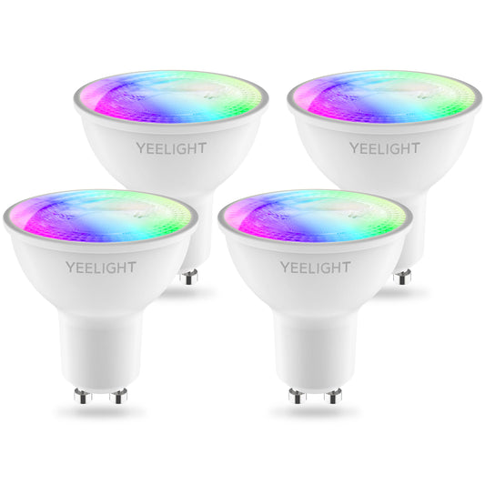 Yeelight W1 LED Bulb, Wi-Fi, GU10, 4.5W, 2700K - 6500K, 350lm, Set of 4 pieces, Multicolor YLDP004-A