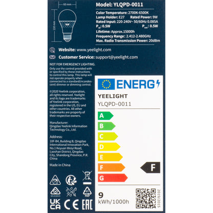 Λαμπτήρας LED Yeelight W4 Lite, Wi-Fi, E27, 9W, 2700K - 6500K, 806lm, Πολύχρωμο YLQDP-0011 YLQDP-0011