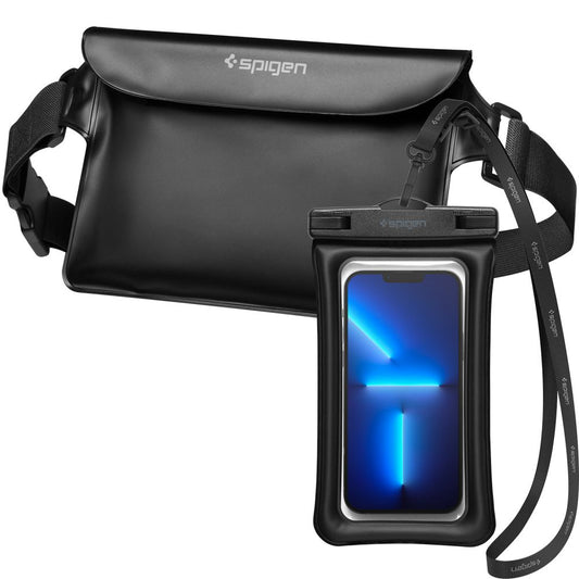Τσάντα και Θήκη Αδιάβροχη Universal Spigen A621, Μαύρη AMP04533