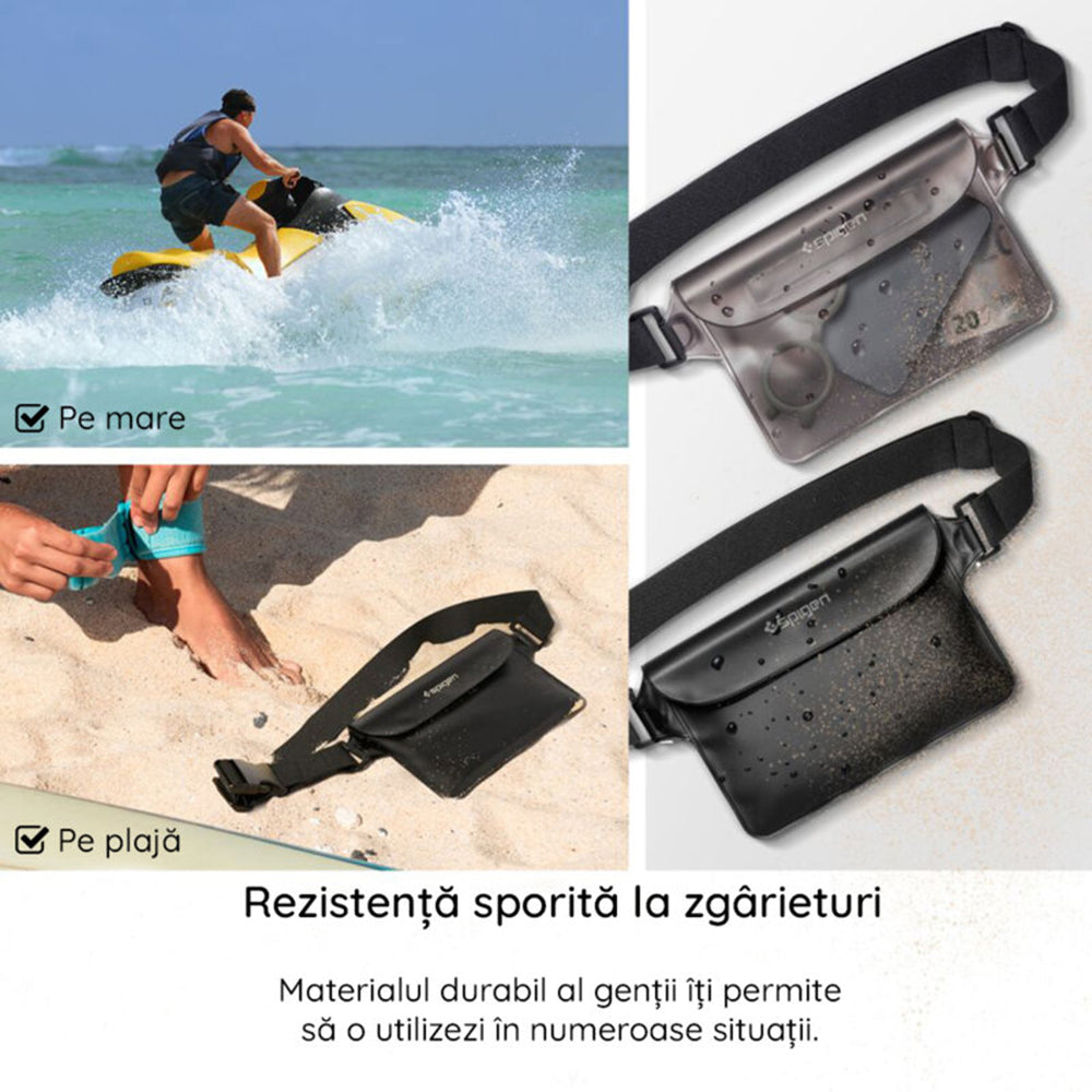 Τσαντάκι Waterproof Spigen Aqua Shield, Παγκόσμιο, Μαύρο AMP04532