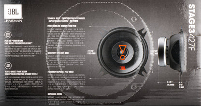 Ηχείο Αυτοκινήτου JBL Stage3 427, 30W RMS, 102.4mm, Σετ 2 τεμαχίων JBLSTAGE3427F