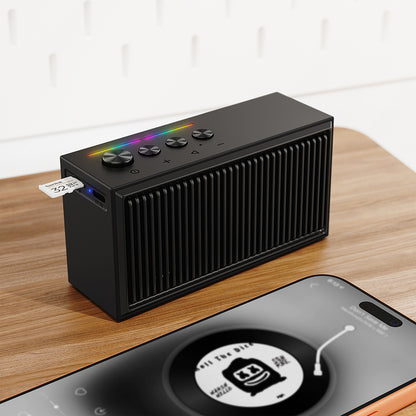 Ηχείο Bluetooth Acefast K9 Go, 7W, TWS, RGB, Αδιάβροχο, Μαύρο