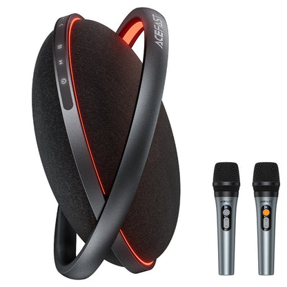 Acefast Karaoke K5 Max Bluetooth Speaker, 350W, TWS, RGB, Waterproof, Black
