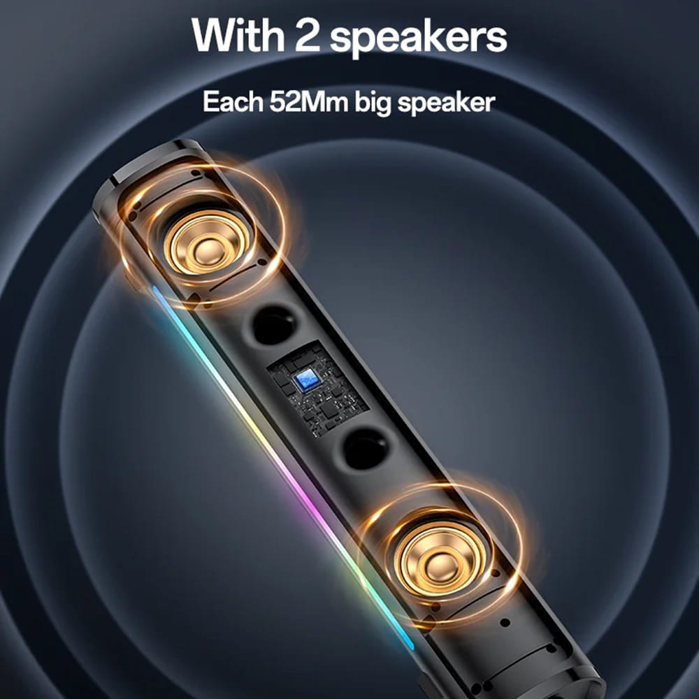 Ηχείο Bluetooth Yesido YSW27, 10W, RGB, Μαύρο