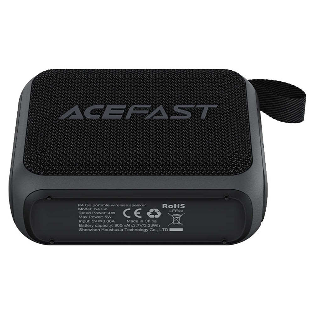 Φορητό Ηχείο Bluetooth Acefast K4 Go, 5W, Αδιάβροχο, Μαύρο