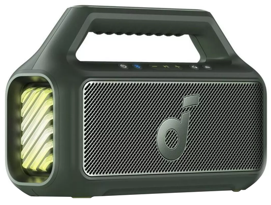Φορητό Ηχείο Bluetooth Anker SoundCore Boom 2 Νέα Έκδοση, 80W, TWS, RGB, Αδιάβροχο, Πράσινο A3138062