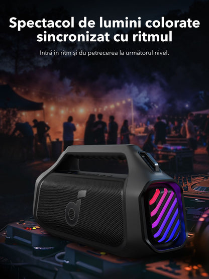 Φορητό Ηχείο Bluetooth Anker SoundCore Boom 2 Plus Νέα Έκδοση, 140W, TWS, RGB, Αδιάβροχο, Μαύρο A3134012