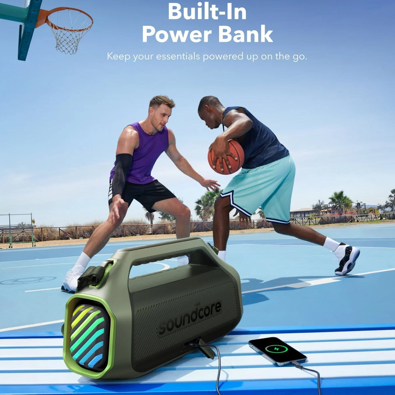 Φορητό Ηχείο Bluetooth Anker SoundCore Boom 2 Plus, 140W, TWS, RGB, Αδιάβροχο, Πράσινο A3134061