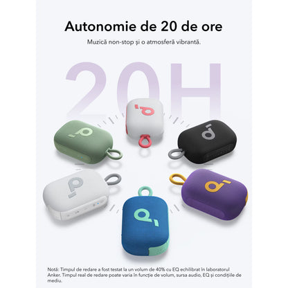 Φορητό Ηχείο Bluetooth Anker SoundCore Select 4 Go, 5W, TWS, Αδιάβροχο, Μωβ A31X10Q1