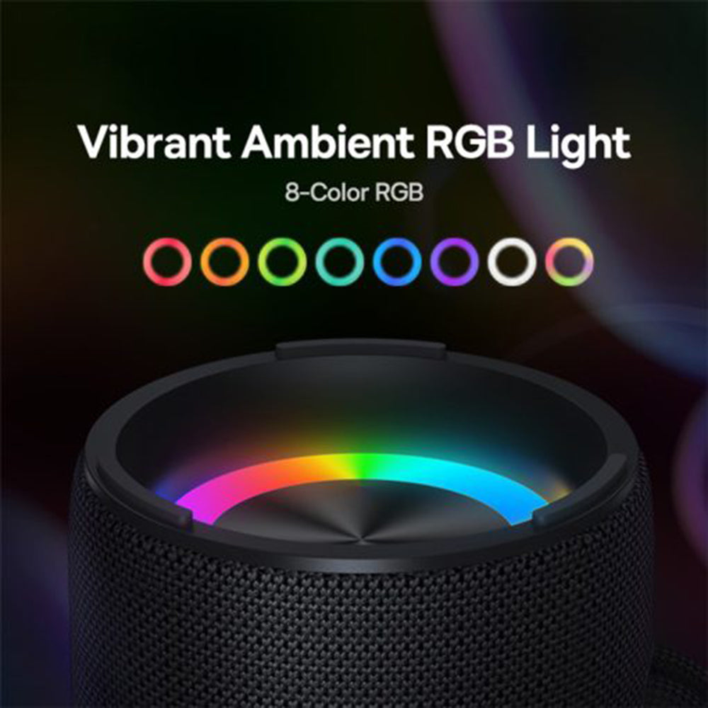 Φορητό ηχείο Bluetooth Baseus AeQur V020, 2 x 7.5W, TWS, RGB, αδιάβροχο, μαύρο A20067900117-00 