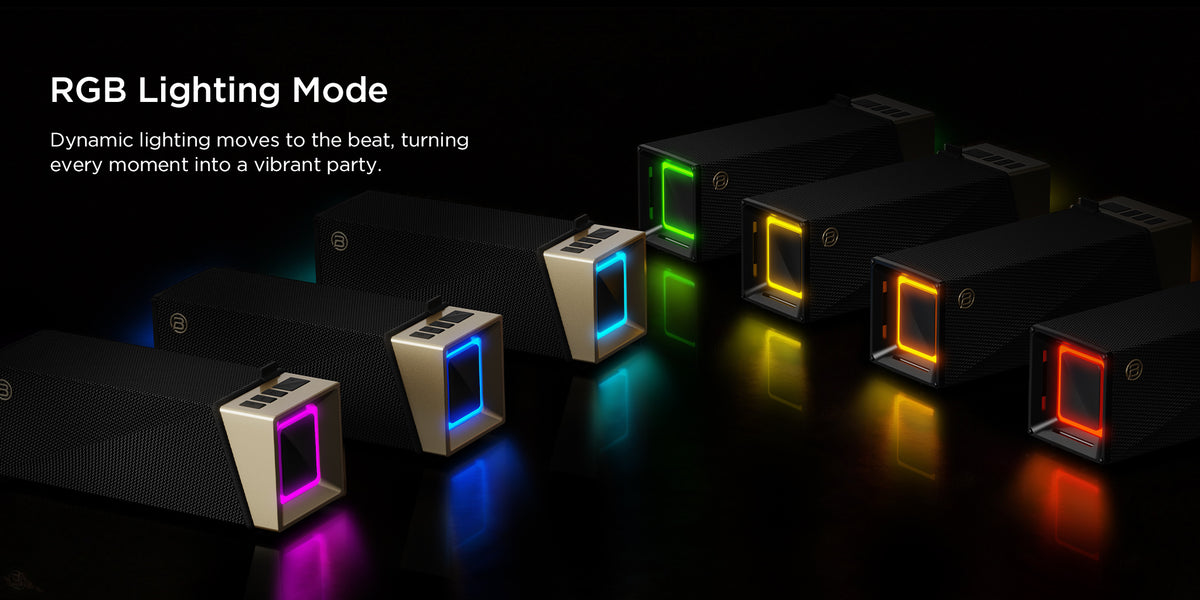 Φορητό Ηχείο Bluetooth Bugani Brief TT, 60W, RGB, Αδιάβροχο, Μαύρο Χρυσό