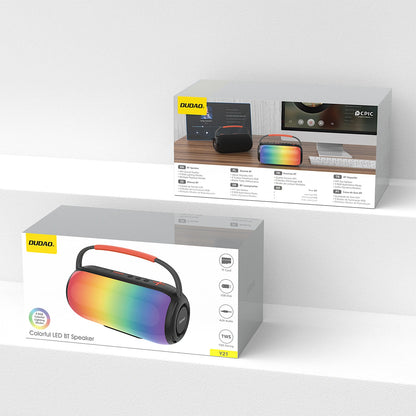 Φορητό Ηχείο Bluetooth Dudao Y21, 2 x 5W, TWS, RGB, Μαύρο