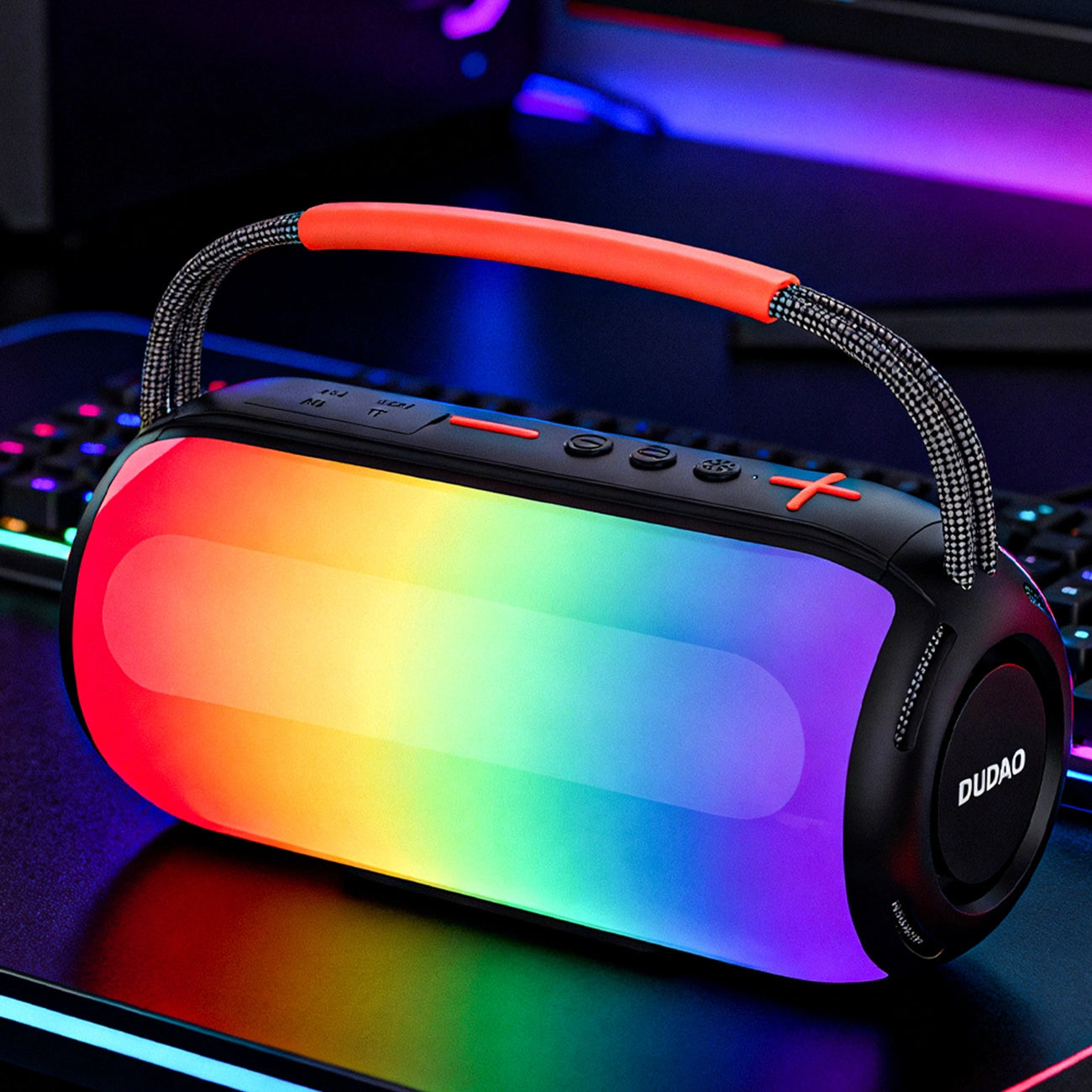 Φορητό Ηχείο Bluetooth Dudao Y21, 2 x 5W, TWS, RGB, Μαύρο