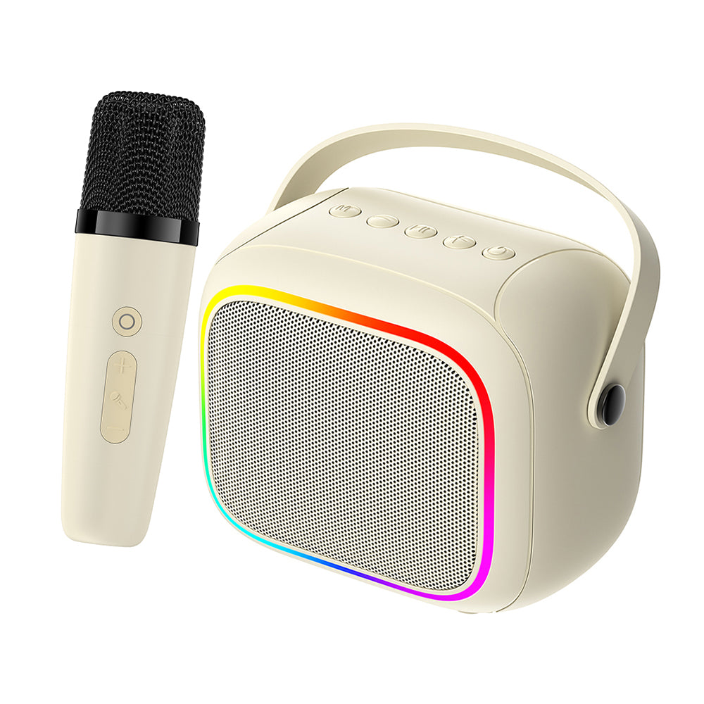Φορητό Ηχείο Bluetooth HAVIT SK818BT Karaoke, 5W, RGB, Αδιάβροχο, Μπεζ