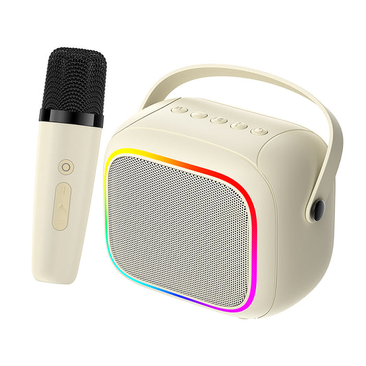 Φορητό Ηχείο Bluetooth HAVIT SK818BT Karaoke, 5W, RGB, Αδιάβροχο, Μπεζ
