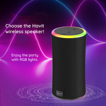 Φορητό Ηχείο Bluetooth HAVIT SK833BT, 2 x 10W, RGB, Αδιάβροχο, Μαύρο
