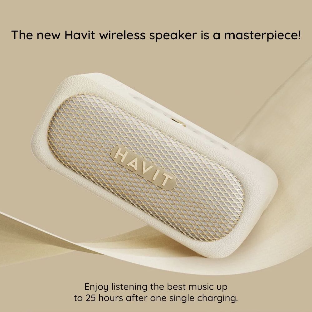 Ηχείο Bluetooth HAVIT SK905BT, 20W, Αδιάβροχο, Μπεζ