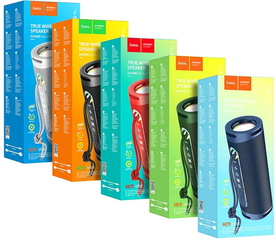 Φορητό Ηχείο Bluetooth HOCO HC9 Dazzling Pulse Sports, 10W, TWS, RGB, Μπλε